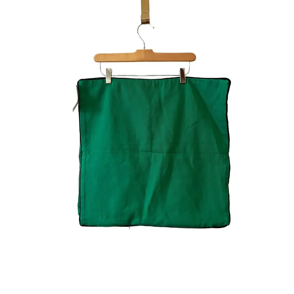 Calvin Klein Square Pillow Covers Preppy Kelly Green Pair